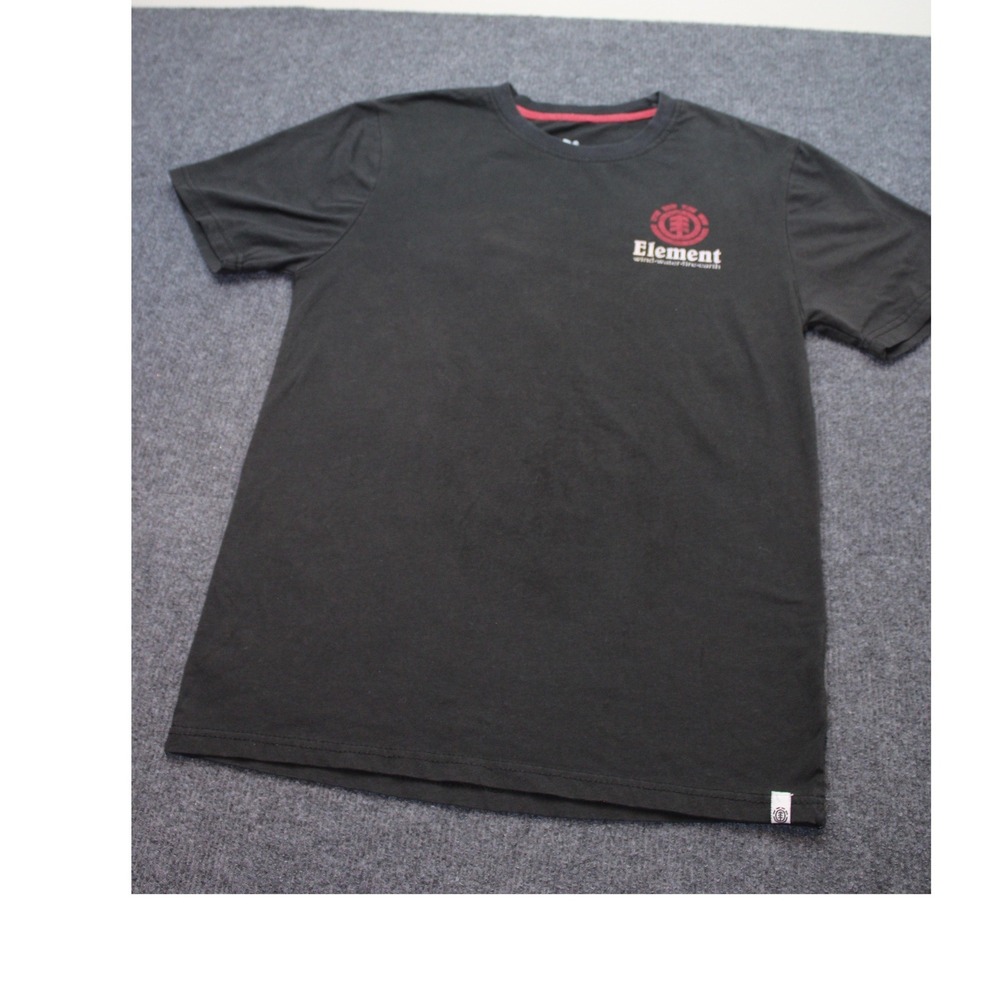 Element Mens Relaxed Fit Graphic T-Shirt Black Short Sleeve Skate Tee Small